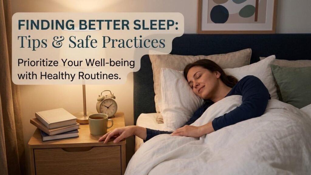 Woman sleeping peacefully in bed as part of a healthy nighttime routine