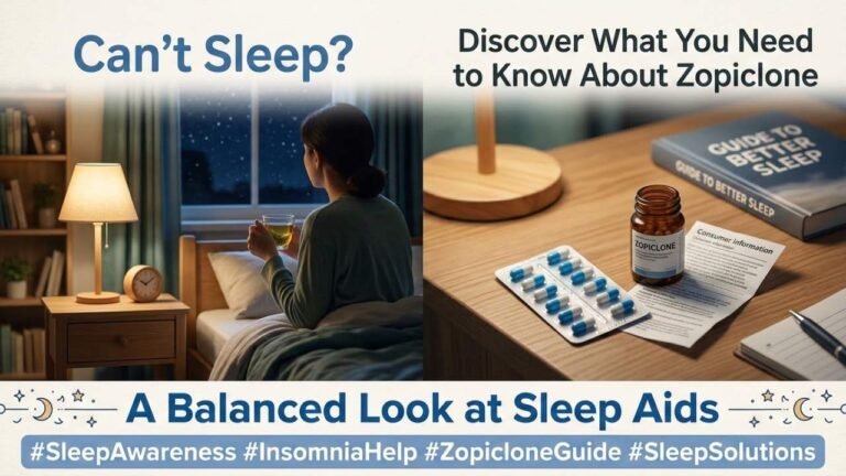 Can’t Sleep? Discover What You Need to Know About Zopiclone – a balanced guide to sleep aids and insomnia support.